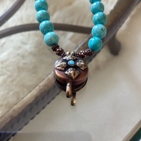 Turquoise with Locket Necklace